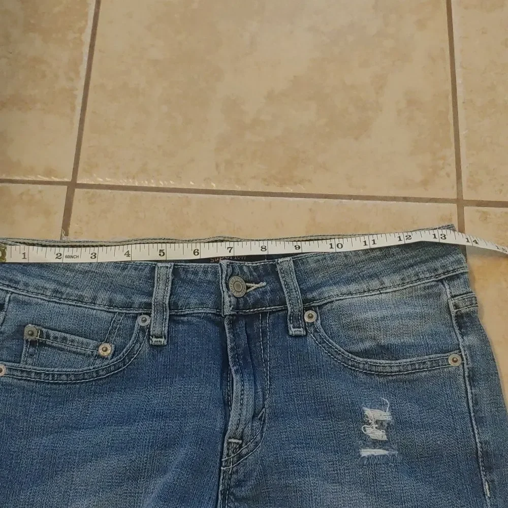 Vintage Y2K Levi Shorts 518 Superlow Cutoff Denim Women's Size 1